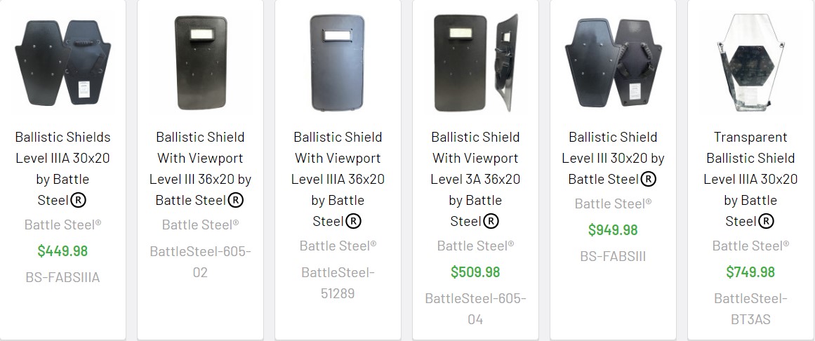 ballistic shields battle steel