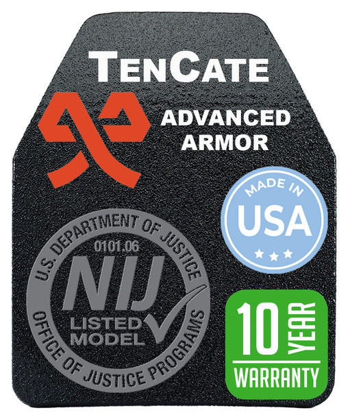 TENCATE Level 3 NIJ Certified Special Threats Armor Plates M855 AP Green Tip & M80 Protection